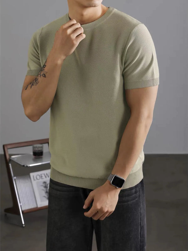 Men's Full Size Classic Crew Neck Basic T-Shirt Plus Size