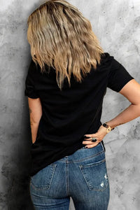 AMEN Bow Round Neck Short Sleeve T Shirt