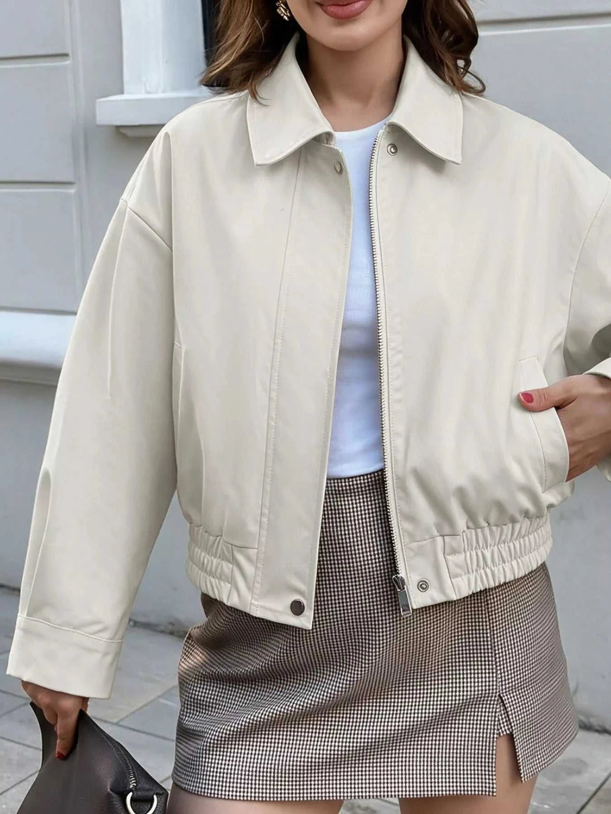 Cropped Faux Leather Jacket 100100024762005 53 Seasonal Fashion Collections Jerry's Apparel 