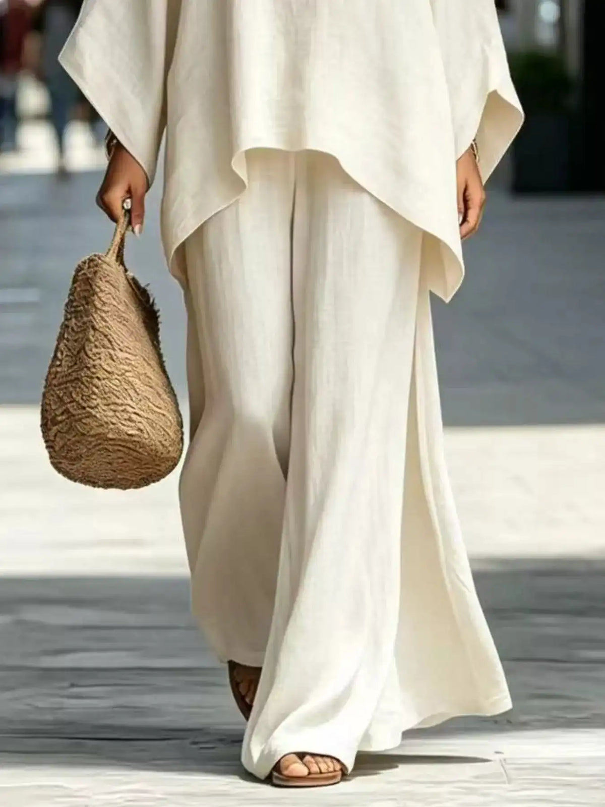 Full Size Batwing Sleeve Top and Wide-Leg Pants Set Plus Size 101001179587547 49 Affordable Fashion Under $100 Jerry's Apparel 