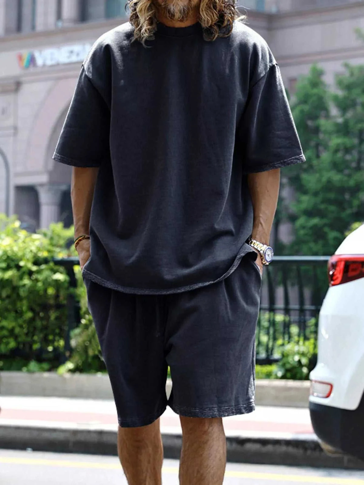 Men's Full Size Relaxed Fit T-Shirt & Shorts Set Plus Size 100400599676410 39 Affordable Fashion Under $100 Jerry's Apparel 