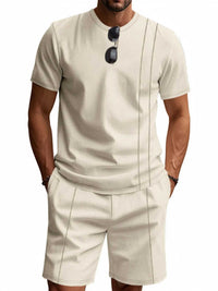 Men's Full Size Round Neck Short Sleeve Top and Shorts Set Plus Size 100400175201251 33 Affordable Fashion Under $100 Jerry's Apparel 
