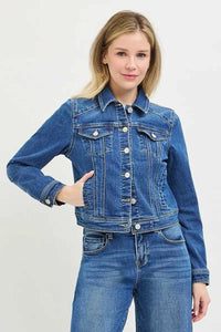 RISEN Basic Fitted Button Down Denim Jacket 100100498931332 68 Affordable Fashion Under $100 Jerry's Apparel 