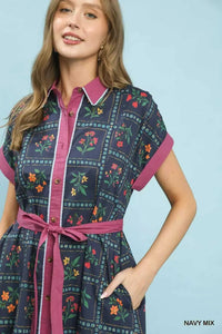 Umgee Mix Floral Button-Front Midi Dress 100100418991271 62 Affordable Fashion Under $100 Jerry's Apparel 