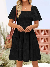 Smocked Square Neck Tiered Mini Dress 100100732221330 56 Affordable Fashion Under $100 Jerry's Apparel 