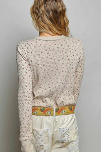 POL Ribbed Knit Floral Crew Neck Long Sleeve Top 100100134051906 62 Affordable Fashion Under $100 Jerry's Apparel 