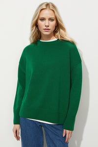 Basic Bae Round Neck Dropped Shoulder Long Sleeve Sweater