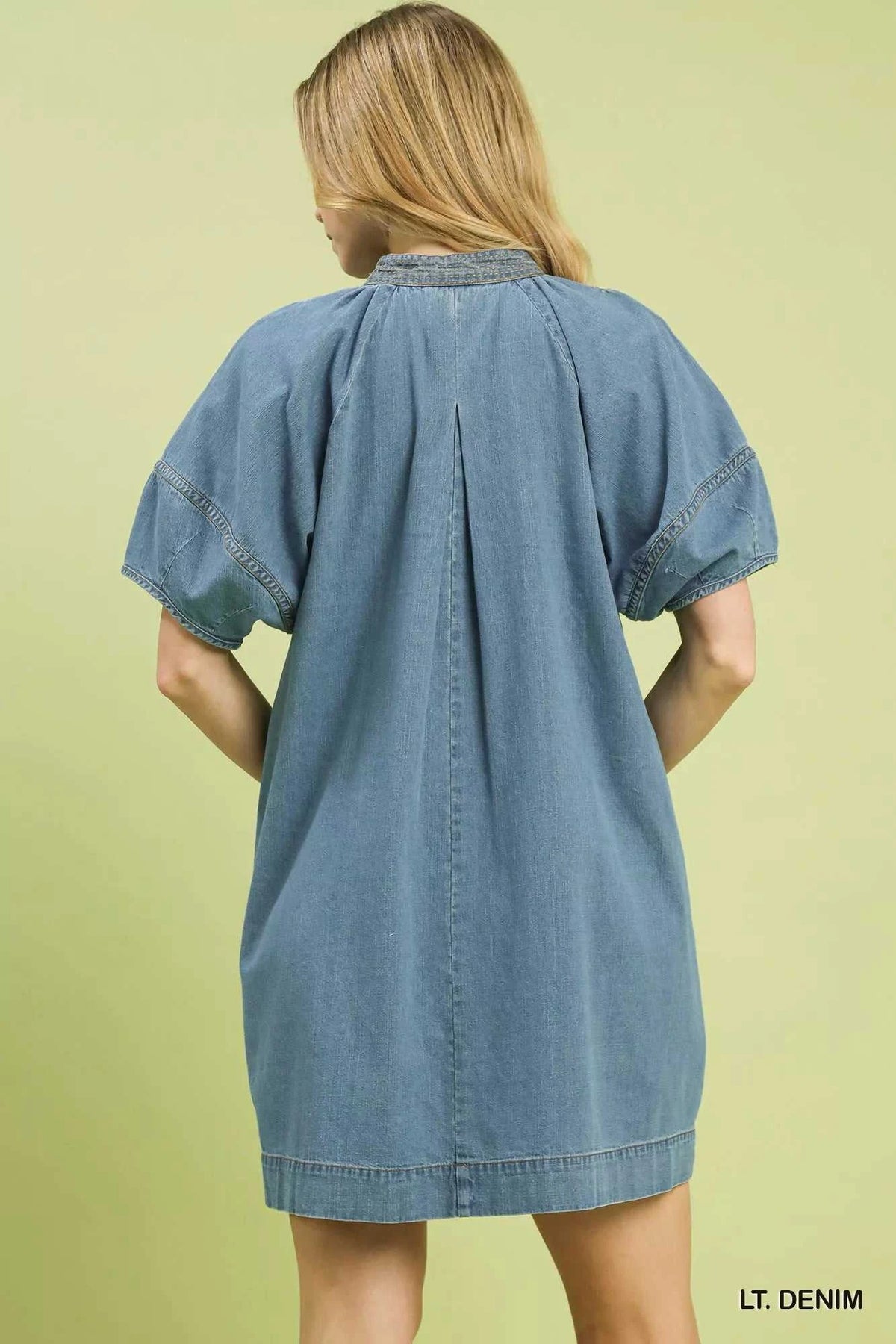 Umgee Denim Mini Dress with Contrast Thread 100100334611597 53 Affordable Fashion Under $100 Jerry's Apparel 