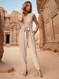 Perfee Tied Surplice Sleeveless Jumpsuit 100100715931240 40 Affordable Fashion Under $100 Jerry's Apparel 
