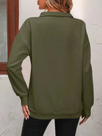 Quarter Zip Dropped Shoulder Sweatshirt 100100362581547 41 Affordable Fashion Under $100 Jerry's Apparel 
