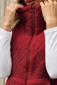Fuzzy Plaid Texture Zip Up Vest Coat 100100915540550 35 Affordable Fashion Under $100 Jerry's Apparel 