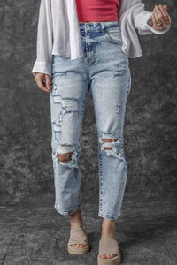 Distressed High Waist Jeans 100100073461919 75 Jerry's Apparel 
