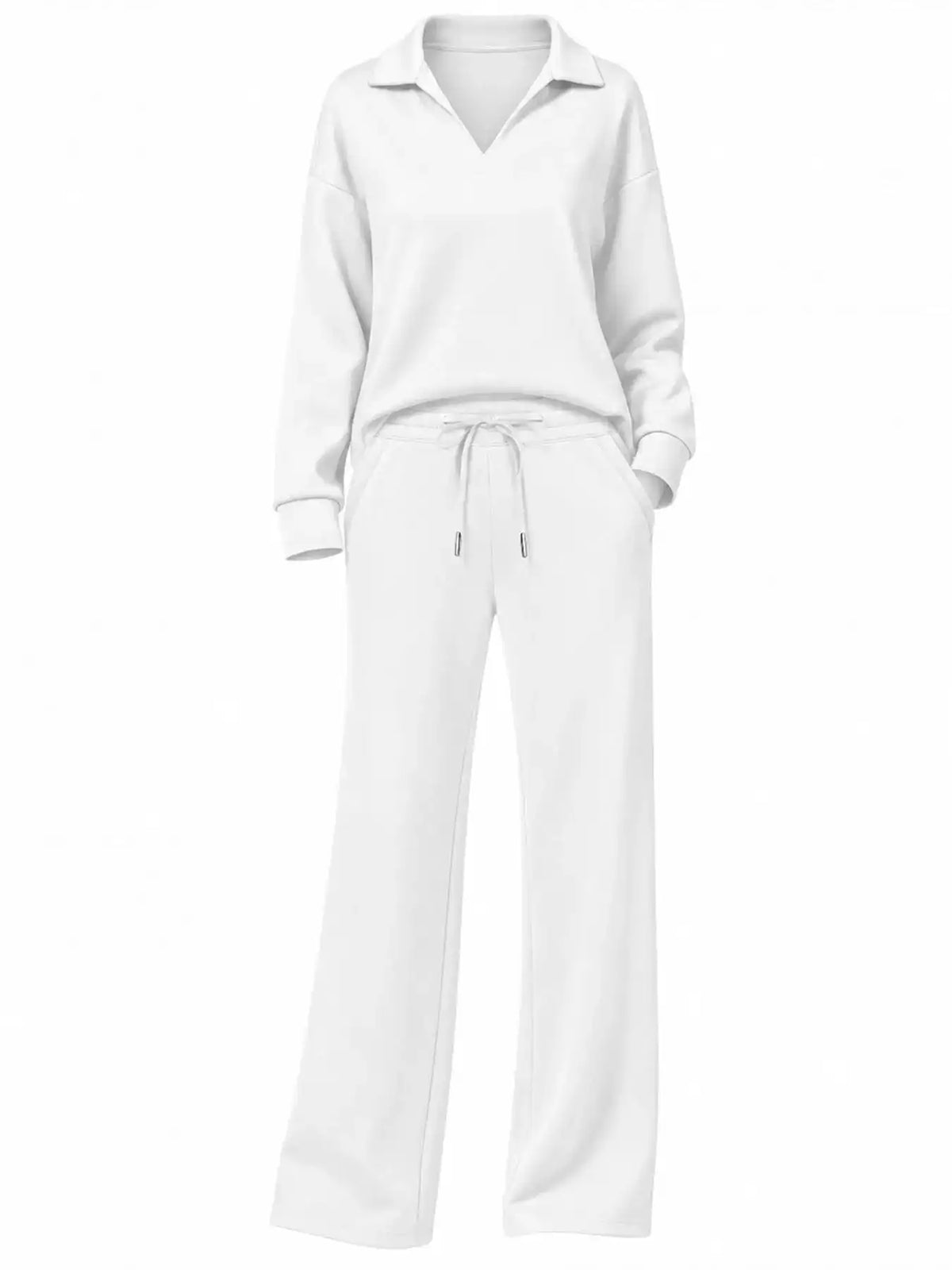 Dropped Shoulder Top and Pants Set 101001926020102 36 Women's Pants Set Gifts for Her Jerry's Apparel 