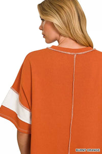 Zenana French Terry Striped Exposed Seam Top 100100815761548 24 Affordable Fashion Under $100 Jerry's Apparel 