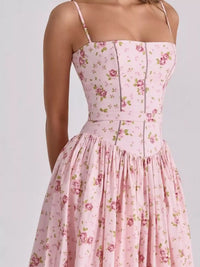 Floral Spaghetti Straps Midi Dress 101001005550846 56 Affordable Fashion Under $100 Jerry's Apparel 