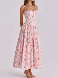 Floral Spaghetti Straps Midi Dress 101001005550846 56 Affordable Fashion Under $100 Jerry's Apparel 