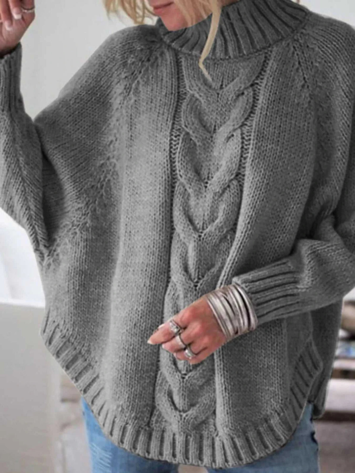 Cable-Knit Long Sleeve Sweater 100100862804936 23 Affordable Fashion Under $100 Jerry's Apparel 