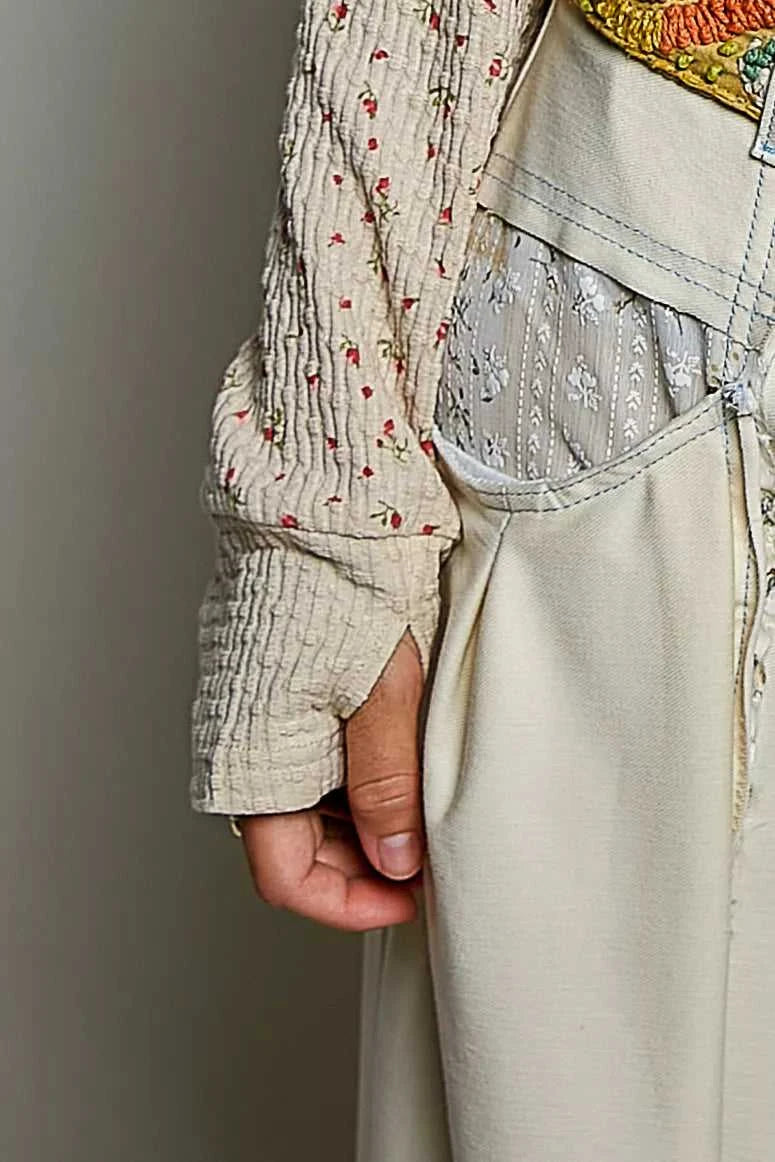POL Ribbed Knit Floral Crew Neck Long Sleeve Top 100100134051906 62 Affordable Fashion Under $100 Jerry's Apparel 