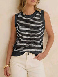 Striped Knit Sweater Vest 100100265130873 35 Affordable Fashion Under $100 Jerry's Apparel 