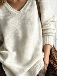 V-Neck Dropped Shoulder Sweater 101002004477831 44 Affordable Fashion Under $100 Jerry's Apparel 