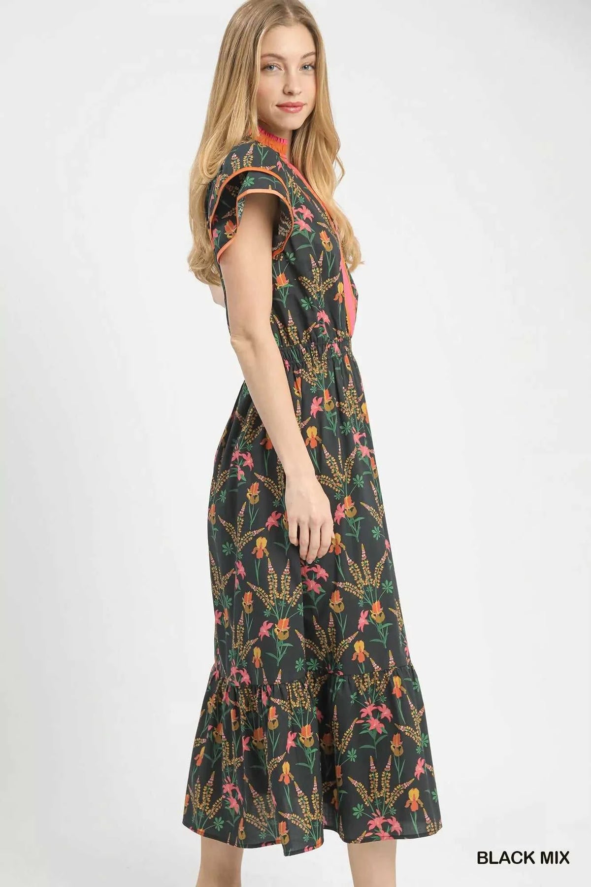 Umgee Mix Floral Midi Dress 100100322241371 62 Affordable Fashion Under $100 Jerry's Apparel 