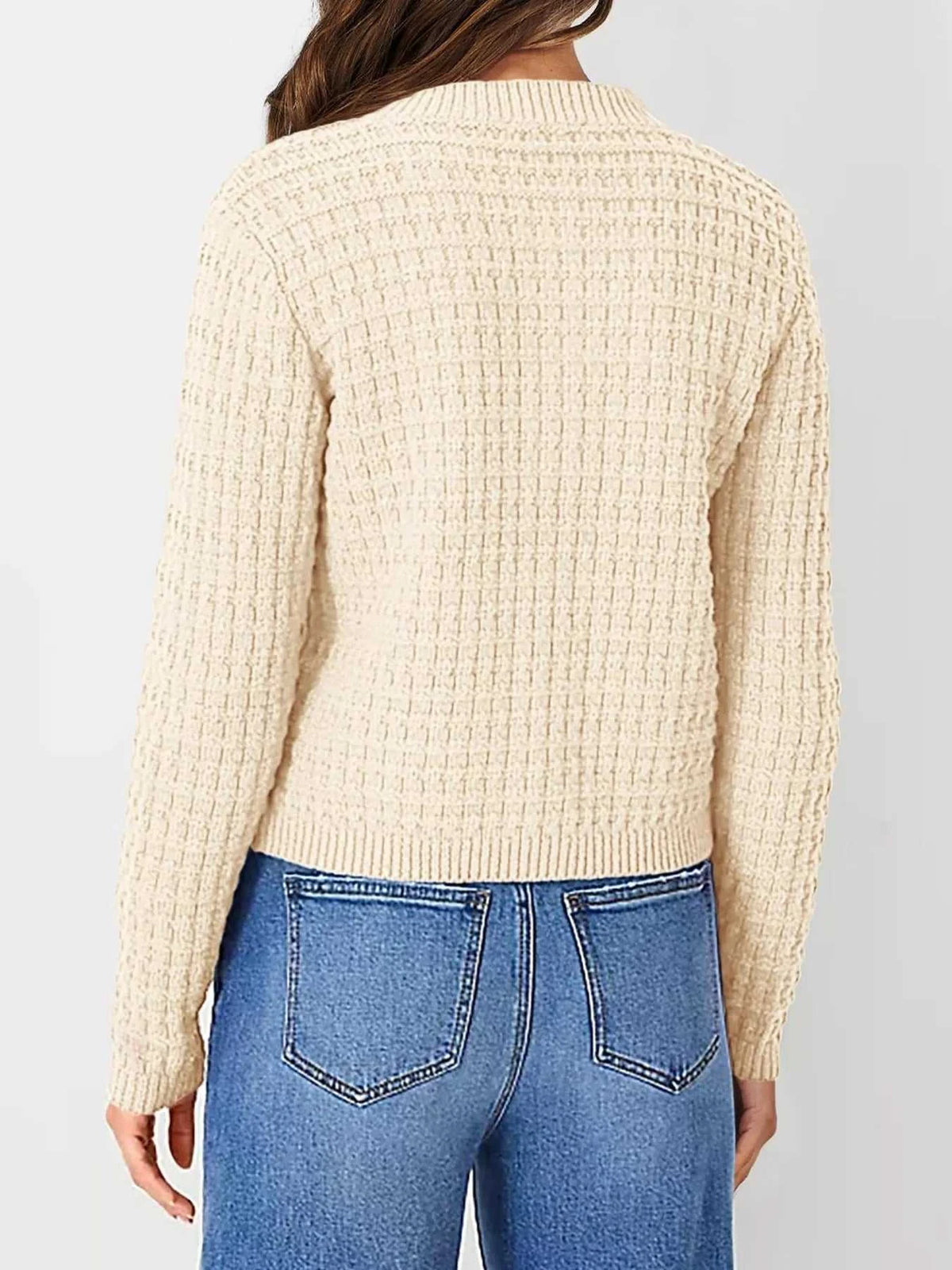 Textured Knit Button-Front Cardigan 100100626365347 44 Affordable Fashion Under $100 Jerry's Apparel 