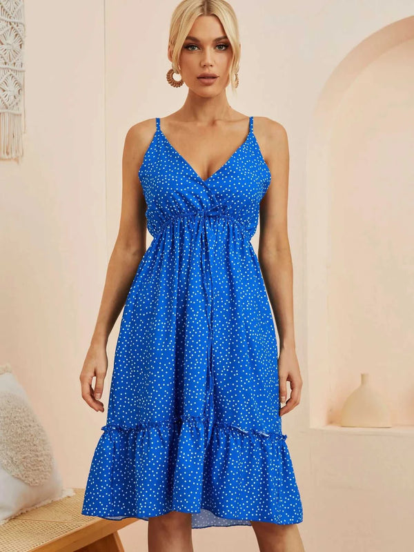 Polka Dot Ruffle Hem Mini Cami Dress 100100670566321 24 Affordable Fashion Under $100 Jerry's Apparel 