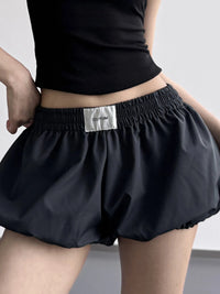 Elastic Waistband Bubble Shorts