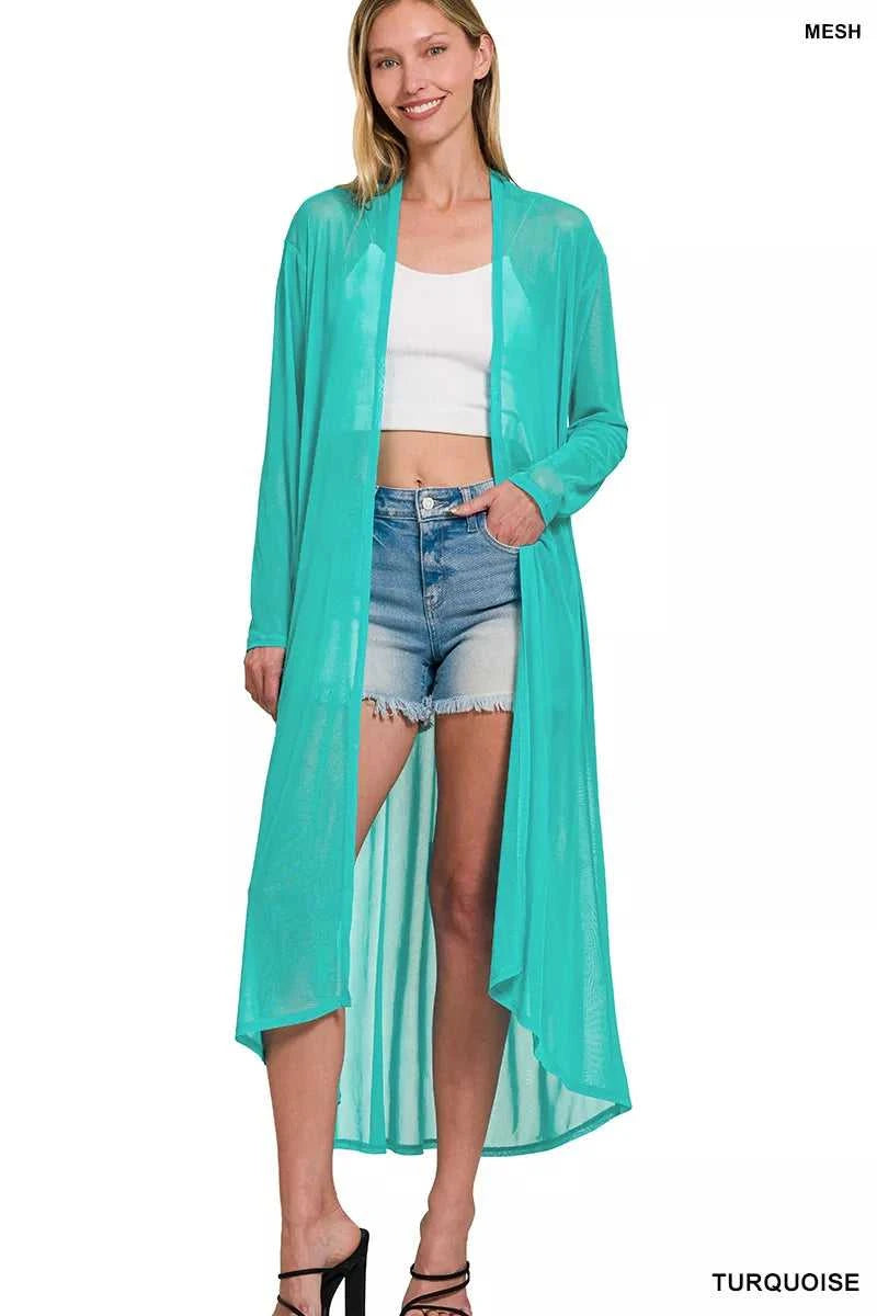 Zenana Mesh Open Front Cardigan 100100958231596 22 Affordable Fashion Under $100 Jerry's Apparel 