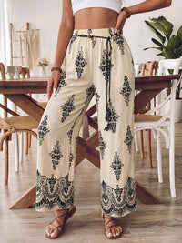 Boho Print Wide Leg Pants 100100713043655 36 Seasonal Fashion Collections Jerry's Apparel 