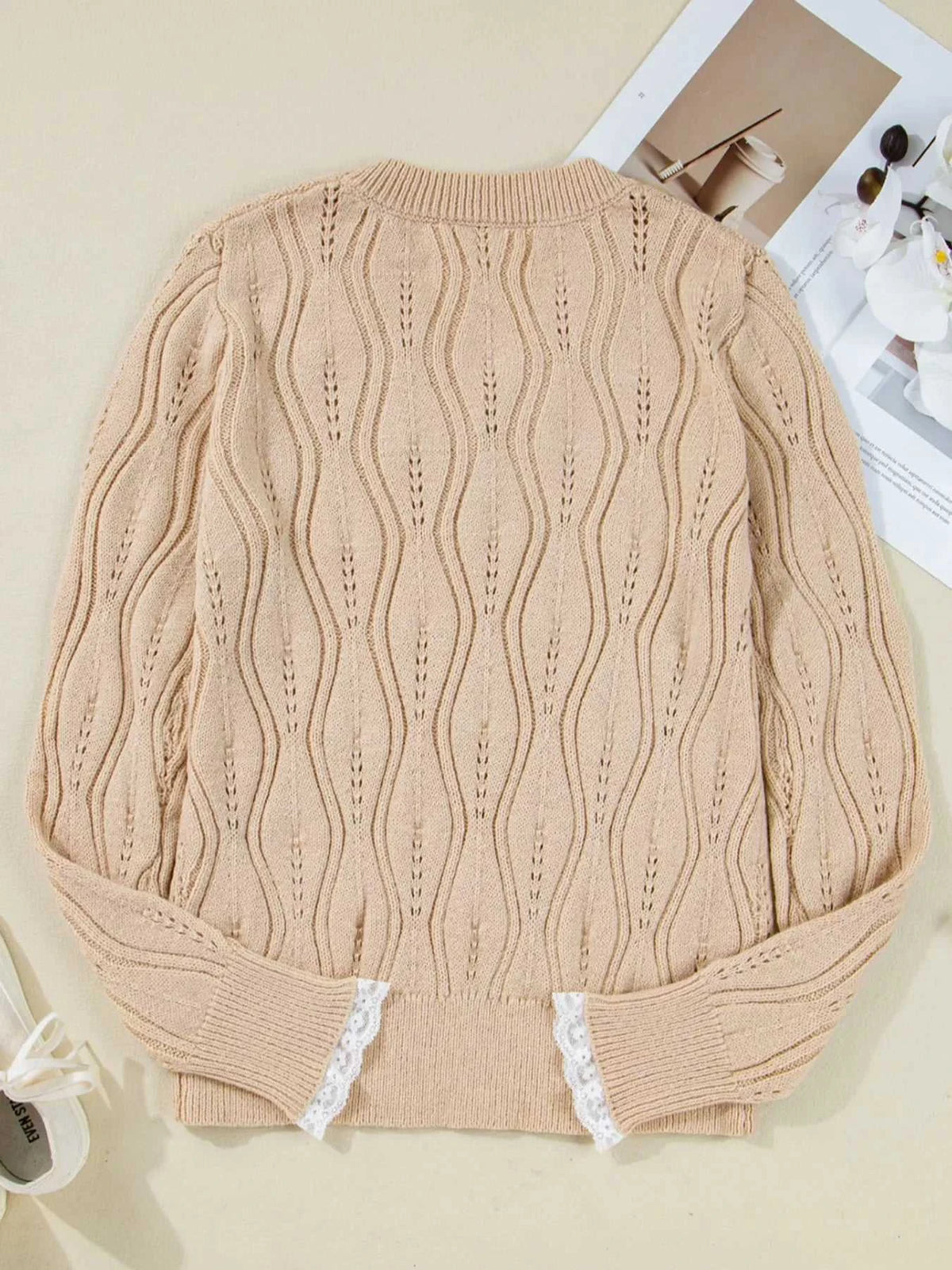 Pearl-Embellished V-Neck Pullover Sweater 100100719561876 49 Affordable Fashion Under $100 Jerry's Apparel 