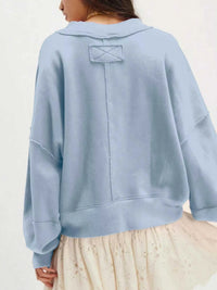 Exposed Seam Dropped Shoulder Sweatshirt 100100298303105 34 Affordable Fashion Under $100 Jerry's Apparel 