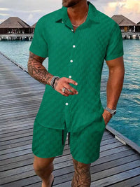 Men's Full Size Collared Neck Short Sleeve Top and Shorts Set Plus Size 100400916717549 40 Affordable Fashion Under $100 Jerry's Apparel 