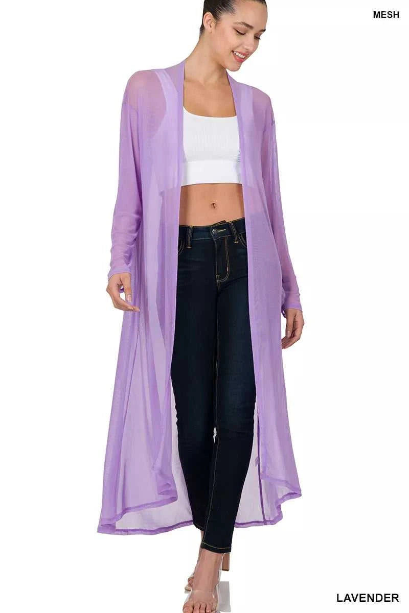 Zenana Mesh Open Front Cardigan 100100575741699 22 Affordable Fashion Under $100 Jerry's Apparel 