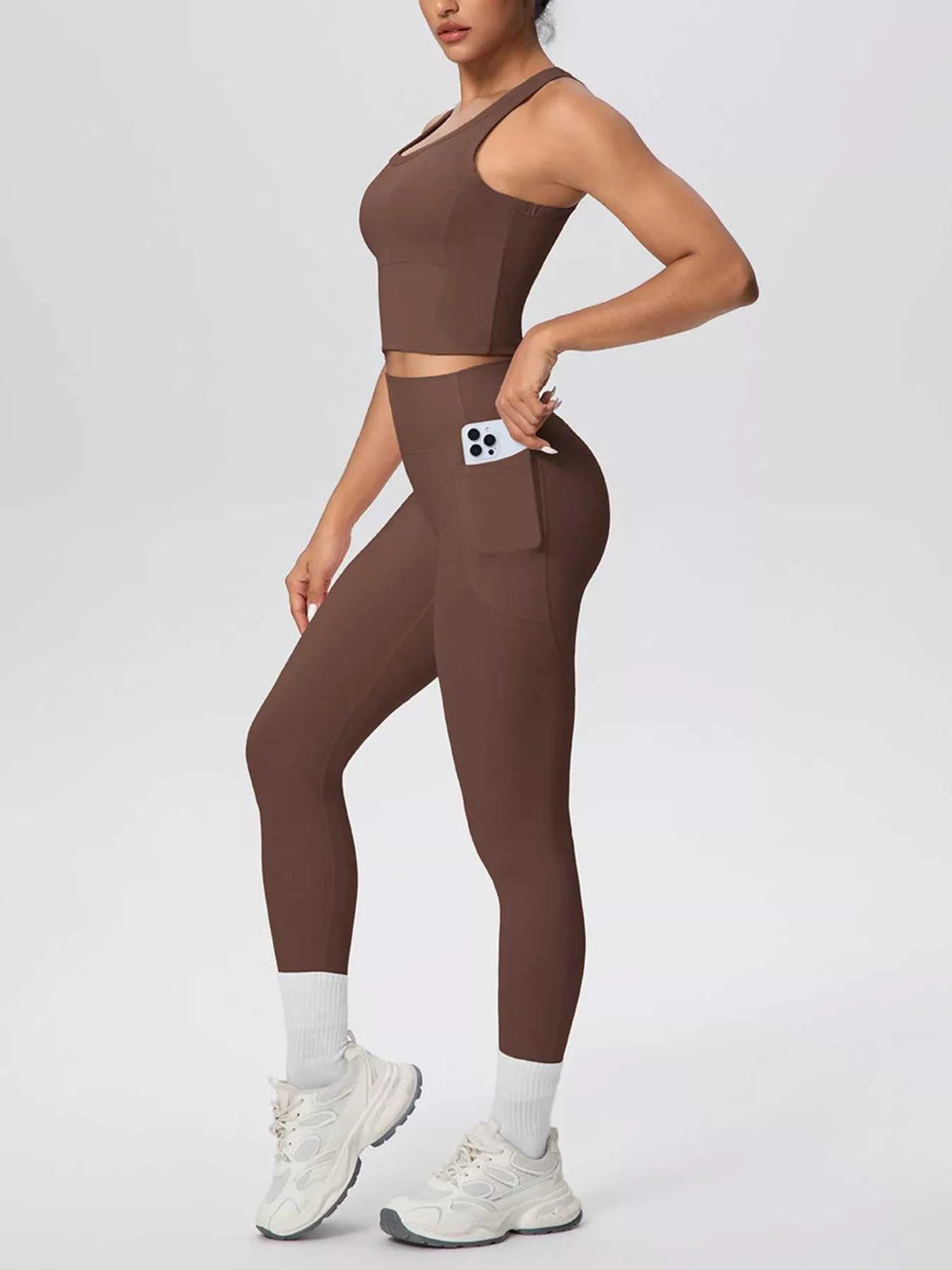 Scoop Neck Tank and High-Waisted Leggings Active Set 101006388543899 85 Affordable Fashion Under $100 Jerry's Apparel 