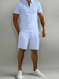 Men's Full Size Collared Neck Short Sleeve Top and Shorts Set Plus Size 100400205310003 33 Affordable Fashion Under $100 Jerry's Apparel 