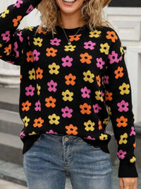 Floral Crew Neck Sweater 100100205302483 49 Gifts for Her Jerry's Apparel 