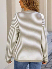 Striped Round Neck Sweater 100100080284743 49 Affordable Fashion Under $100 Jerry's Apparel 
