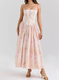 Floral Spaghetti Straps Midi Dress 101001005550846 56 Affordable Fashion Under $100 Jerry's Apparel 