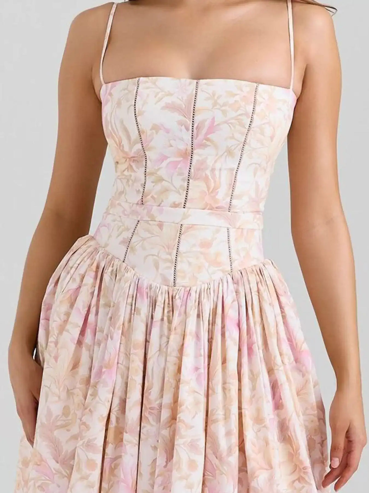 Floral Spaghetti Straps Midi Dress 101001005550846 56 Affordable Fashion Under $100 Jerry's Apparel 