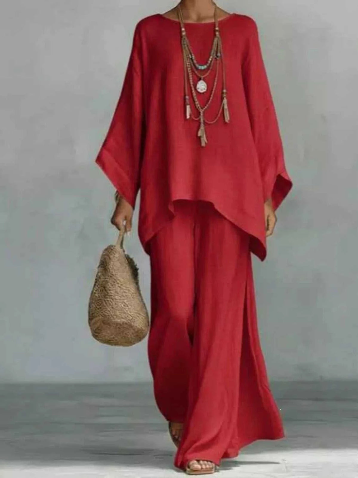 Full Size Casual Loose Fit Top and Pants Set Two-Piece Set Plus Size 101001553438394 37 Affordable Fashion Under $100 Jerry's Apparel 