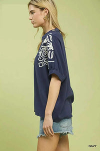 Umgee Floral Embroidered Sleeve Blouse 100100764601002 53 Affordable Fashion Under $100 Jerry's Apparel 
