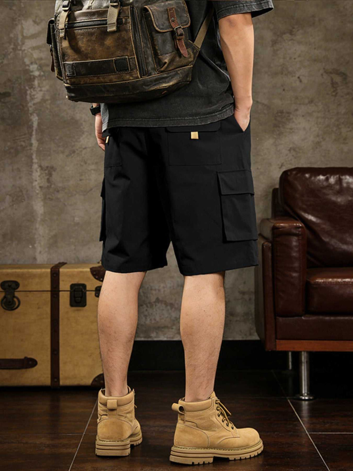 Men's Full Size Cargo Shorts with Drawstring Waist Plus Size 100400170187391 37 Affordable Fashion Under $100 Jerry's Apparel 