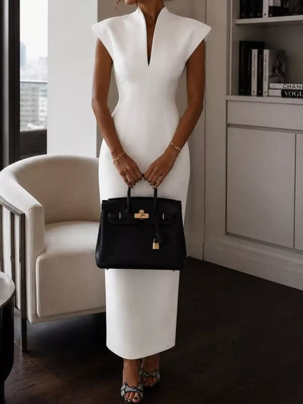 Slit Sleeveless Bodycon Midi Dress 101001165760167 45 Gifts for Her Jerry's Apparel 