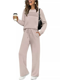 Full Size Casual Long Sleeve Crewneck Top and Drawstring Pants Set Plus Size 100100096071791 46 Affordable Fashion Under $100 Jerry's Apparel 