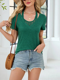 Lace Detail Short Sleeve T-Shirt