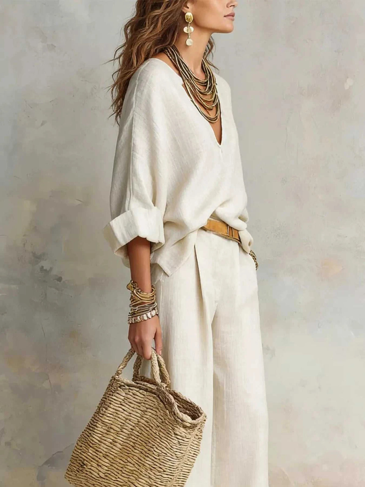 Full Size Loose Fit Top and Wide-Leg Pants Set Plus Size 101001741702129 50 Affordable Fashion Under $100 Jerry's Apparel 
