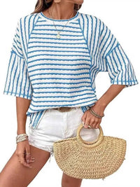 Striped Knit Round Neck T-Shirt 100100012529887 31 Affordable Fashion Under $100 Jerry's Apparel 