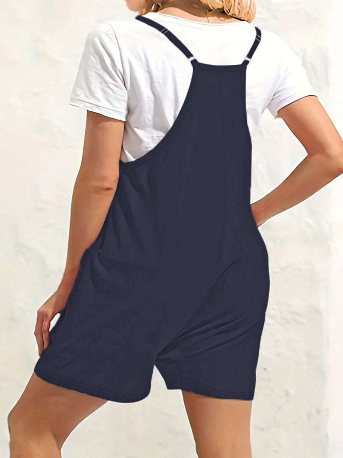 Full Size Scoop Neck Spaghetti Strap Overalls Plus Size