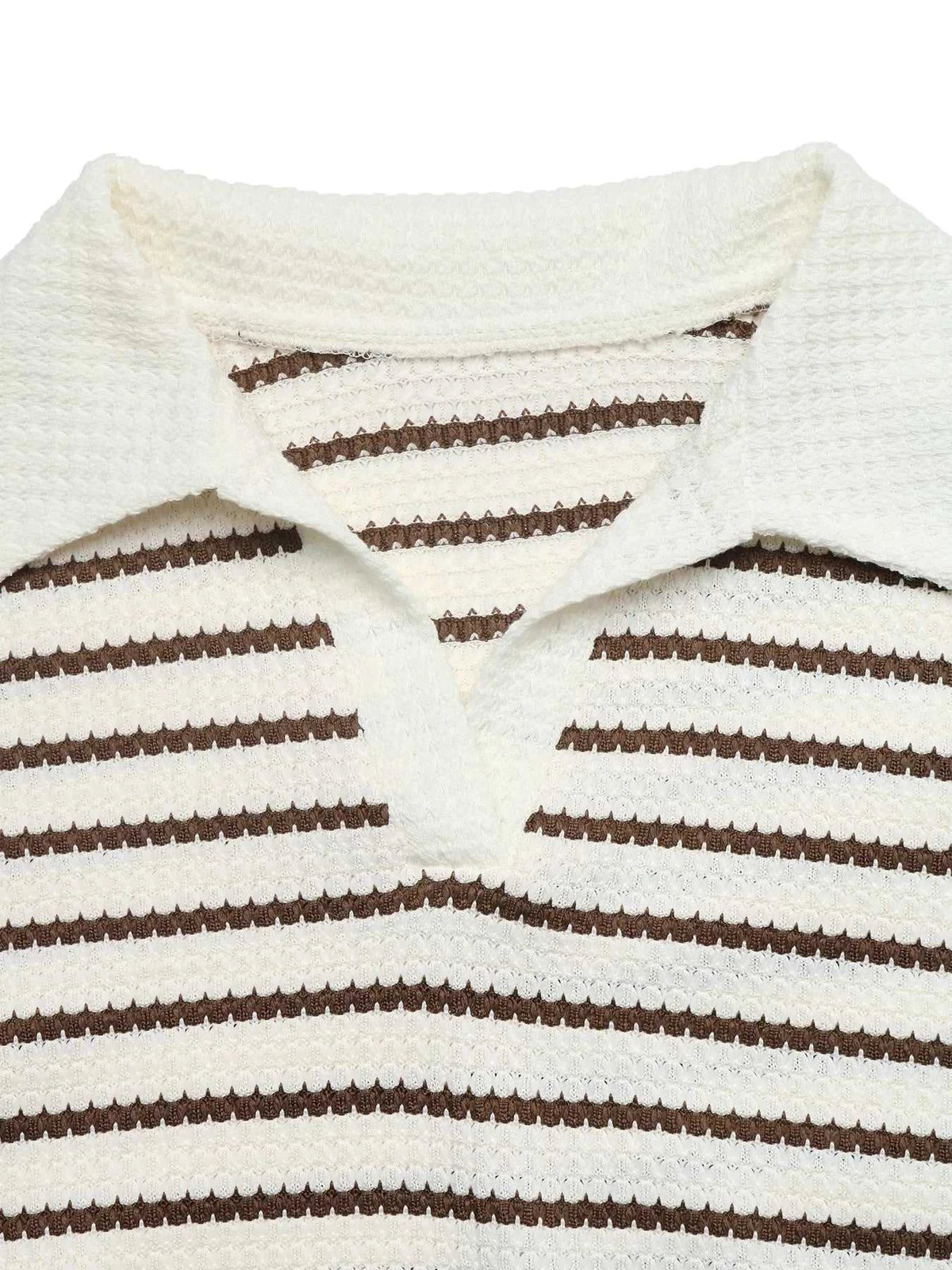 Striped Polo Collar Knit Sweatshirt 101002180525543 32 Affordable Fashion Under $100 Jerry's Apparel 